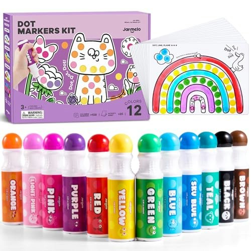 Jar Melo Washable Dot Markers 12-Color Set: $20.79 Jar Melo Washable Dot Markers 12-Color Set: $20.79