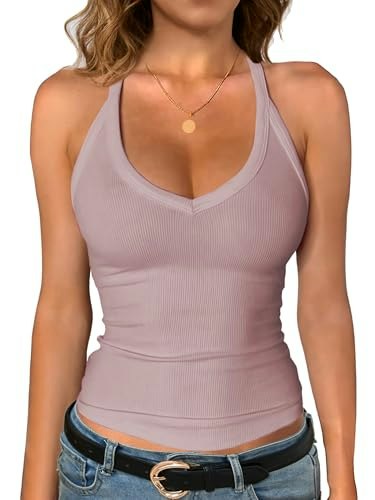 iGENJUN Women's Ribbed Racerback Yoga Tank Top: $15.19