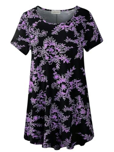 Larace Women's Plus Size Short Sleeve Tunic Shirt: $18.99