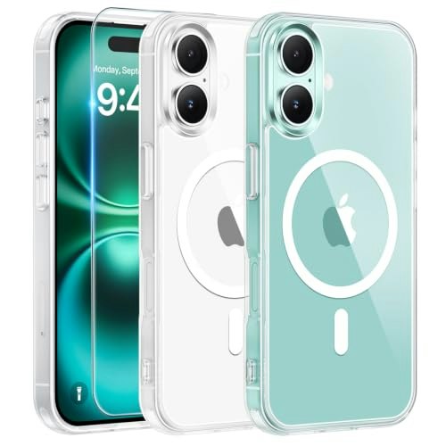 Supfine Magnetic Clear Case for iPhone 16: $7.99