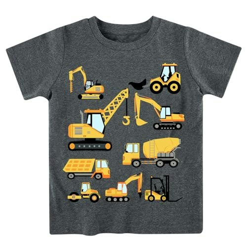 Lovekider Boys Construction Short Sleeve Cotton T-Shirt: $11.99 Lovekider Boys Construction Short Sleeve Cotton T-Shirt: $11.99