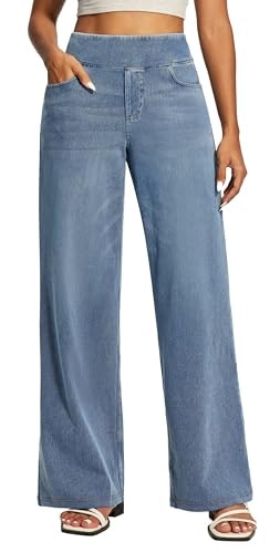 Women's High-Waisted Wide-Leg Pull-On Jeans: $31.99 Women's High-Waisted Wide-Leg Pull-On Jeans: $31.99