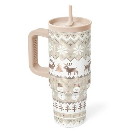 Holiday Season 40-Ounce Stainless Steel Tumbler with Handle: $22.39 Holiday Season 40-Ounce Stainless Steel Tumbler with Handle: $22.39