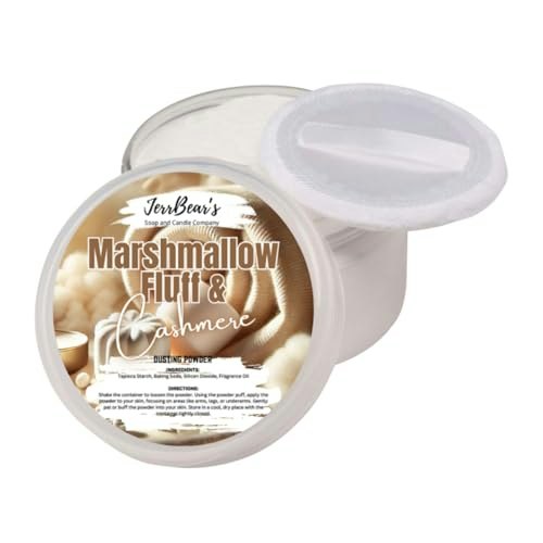 JerrBear’s Marshmallow Fluff & Cashmere Dusting Powder 4oz: $20 JerrBear’s Marshmallow Fluff & Cashmere Dusting Powder 4oz: $20