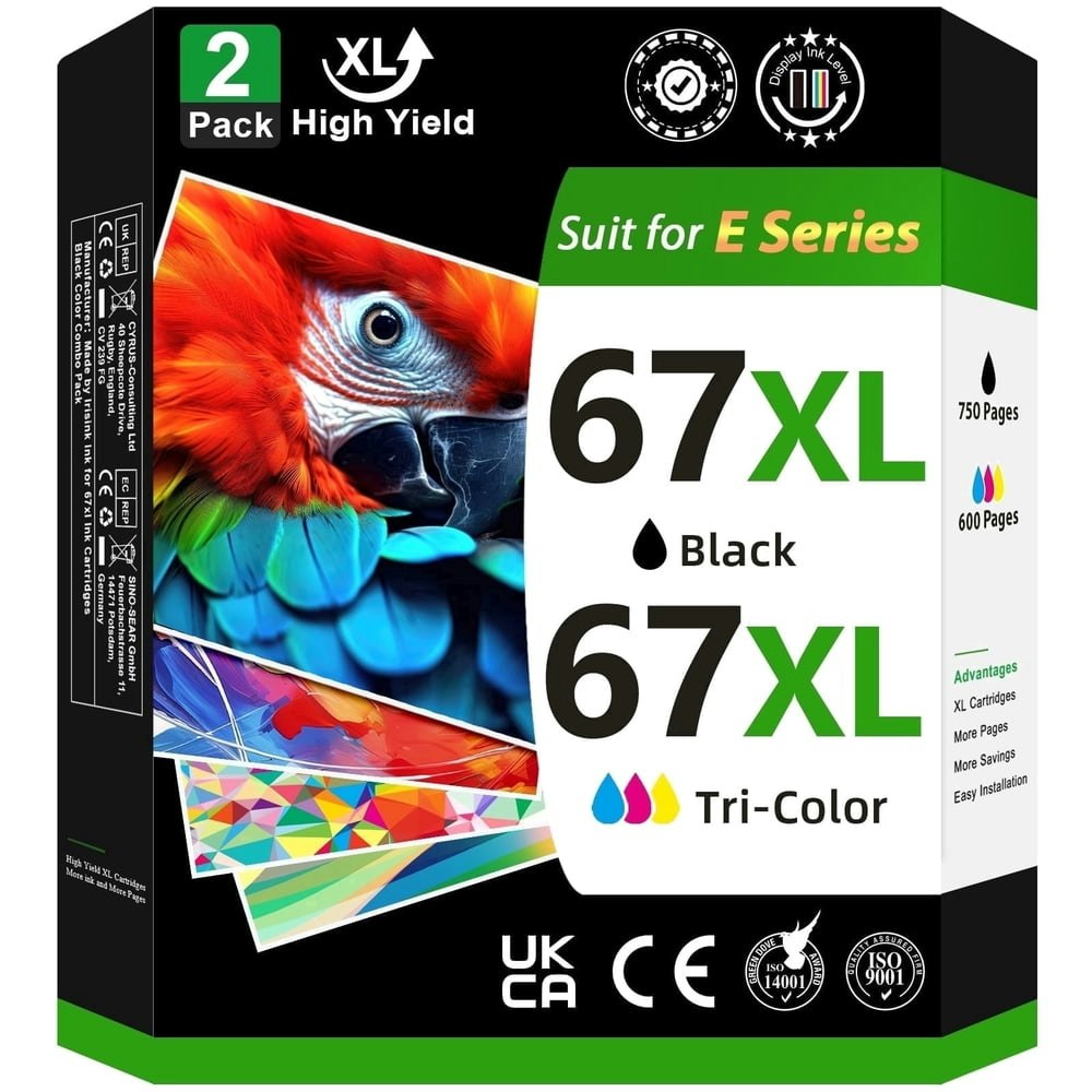 HP 67XL Black and Color Ink Cartridge 2-Pack: $29.39 HP 67XL Black and Color Ink Cartridge 2-Pack: $29.39