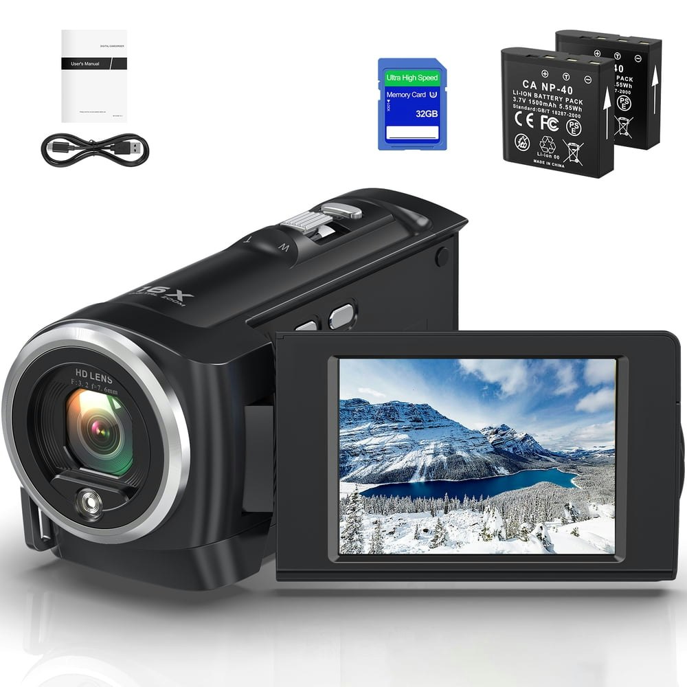 Marvue 2.7K 50MP 16X Zoom Vlogging Camcorder: $49.99 Marvue 2.7K 50MP 16X Zoom Vlogging Camcorder: $49.99