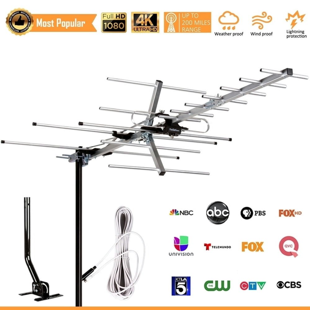 Fivestar Outdoor Yagi TV Antenna with J-Pole: $41.39