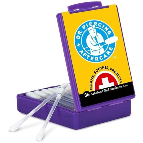 Dr. Piercing Aftercare Saline Swabs 36-Count: $18.99 Dr. Piercing Aftercare Saline Swabs 36-Count: $18.99