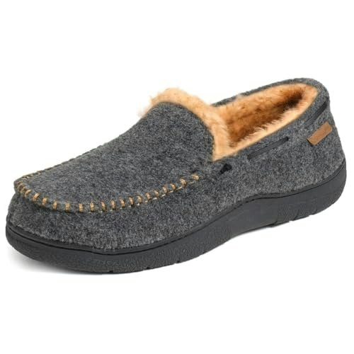 Zigzagger Men's Memory Foam Moccasin Slippers: $20.18