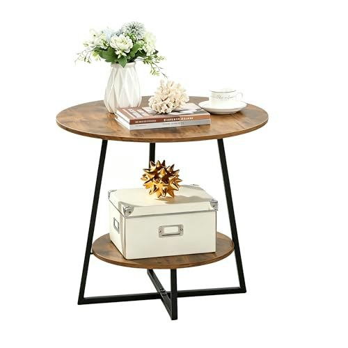 D&H Furnimmt 20-inch 2-Tier Round Side Table: $37.59