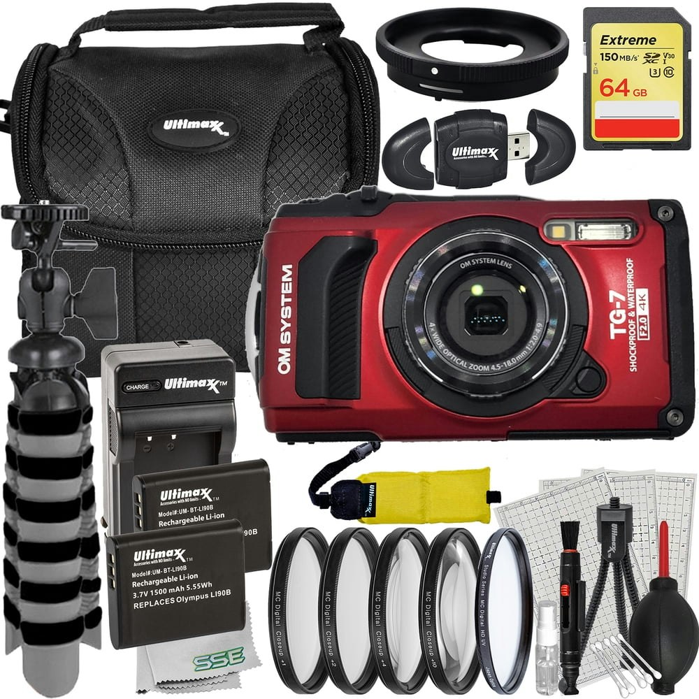 OM System Tough TG-7 Digital Camera 25-Piece Bundle: $496.34 OM System Tough TG-7 Digital Camera 25-Piece Bundle: $496.34