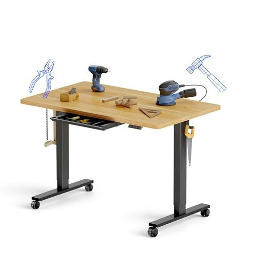 Flexispot 48x30-Inch Electric Adjustable Workbench with Drawer and Wheels: $215.99 Flexispot 48x30-Inch Electric Adjustable Workbench with Drawer and Wheels: $215.99