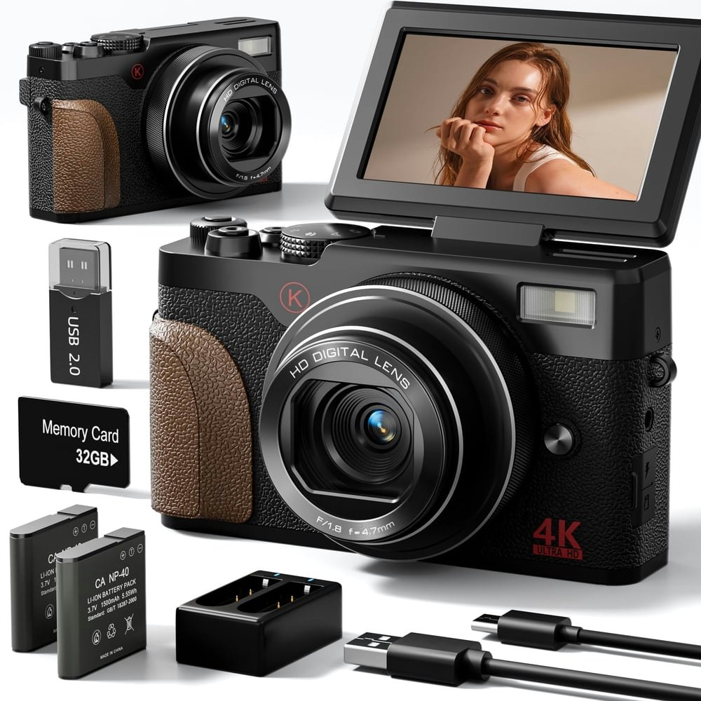 NBD 4K 56MP Digital Camera with 32GB SD Card: $87.96 NBD 4K 56MP Digital Camera with 32GB SD Card: $87.96