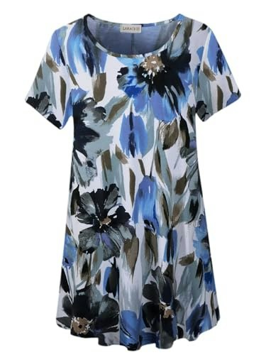 Larace Women's Short Sleeve Tunic 4X: $18.03 Larace Women's Short Sleeve Tunic 4X: $18.03