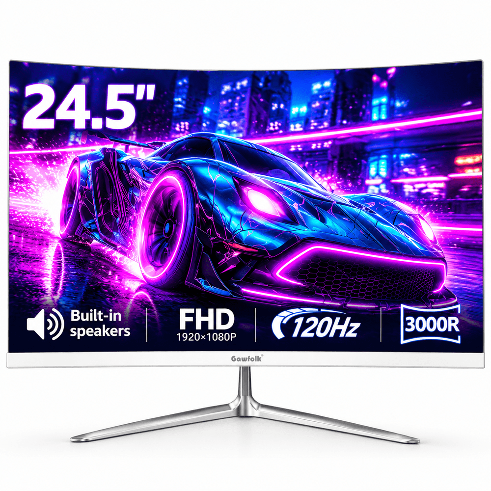 Gawfolk 24.5" 1080p LED Curved Monitor: $77.99 Gawfolk 24.5" 1080p LED Curved Monitor: $77.99