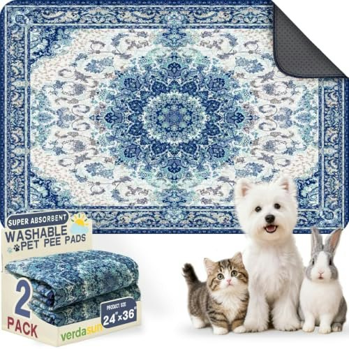 Verdasun 24"x36" Washable Pee Pads for Dogs 2-Pack: $19.19 Verdasun 24"x36" Washable Pee Pads for Dogs 2-Pack: $19.19