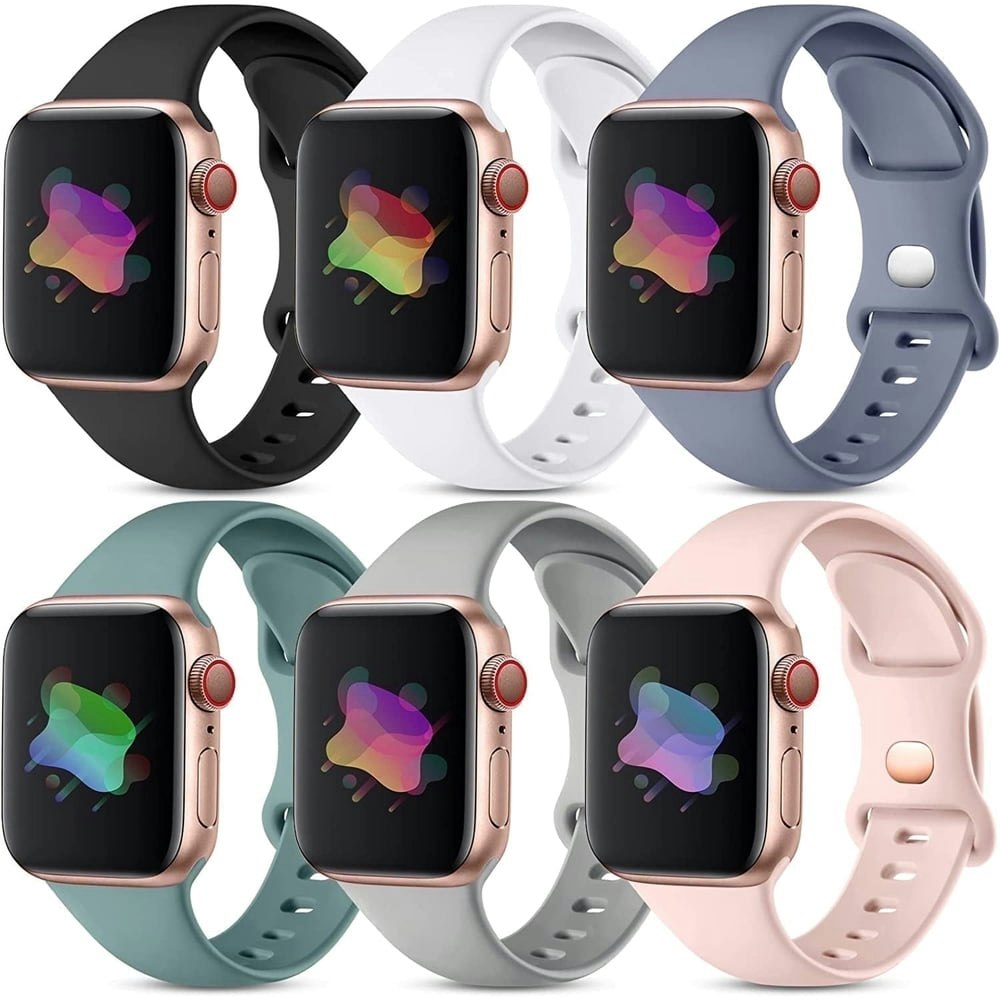 Geak Silicone Sport Band 6-Pack for Apple Watch: $12.59 Geak Silicone Sport Band 6-Pack for Apple Watch: $12.59