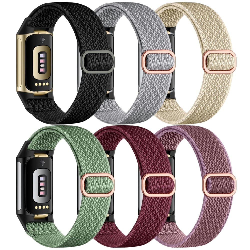 Geak Stretchy Nylon Bands for Fitbit Charge 6 and 5 6-Pack: $13.99 Geak Stretchy Nylon Bands for Fitbit Charge 6 and 5 6-Pack: $13.99