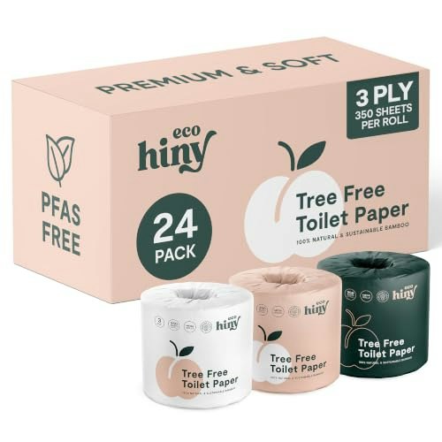 EcoHiny 3-Ply Bamboo Toilet Paper 24 Mega Rolls: $51.03