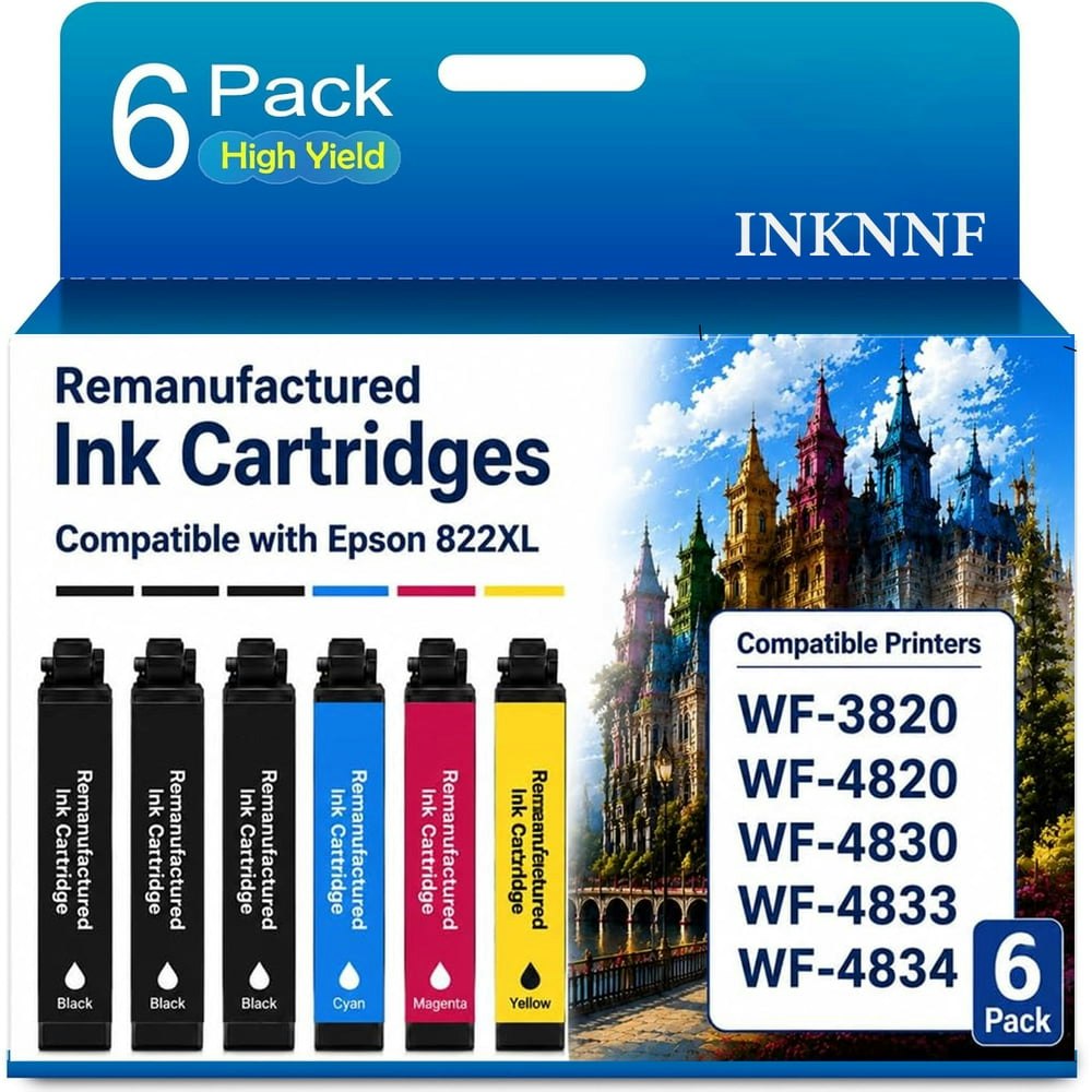 InkNNF 822XL High Yield Ink Cartridge 6-Pack: $30.84