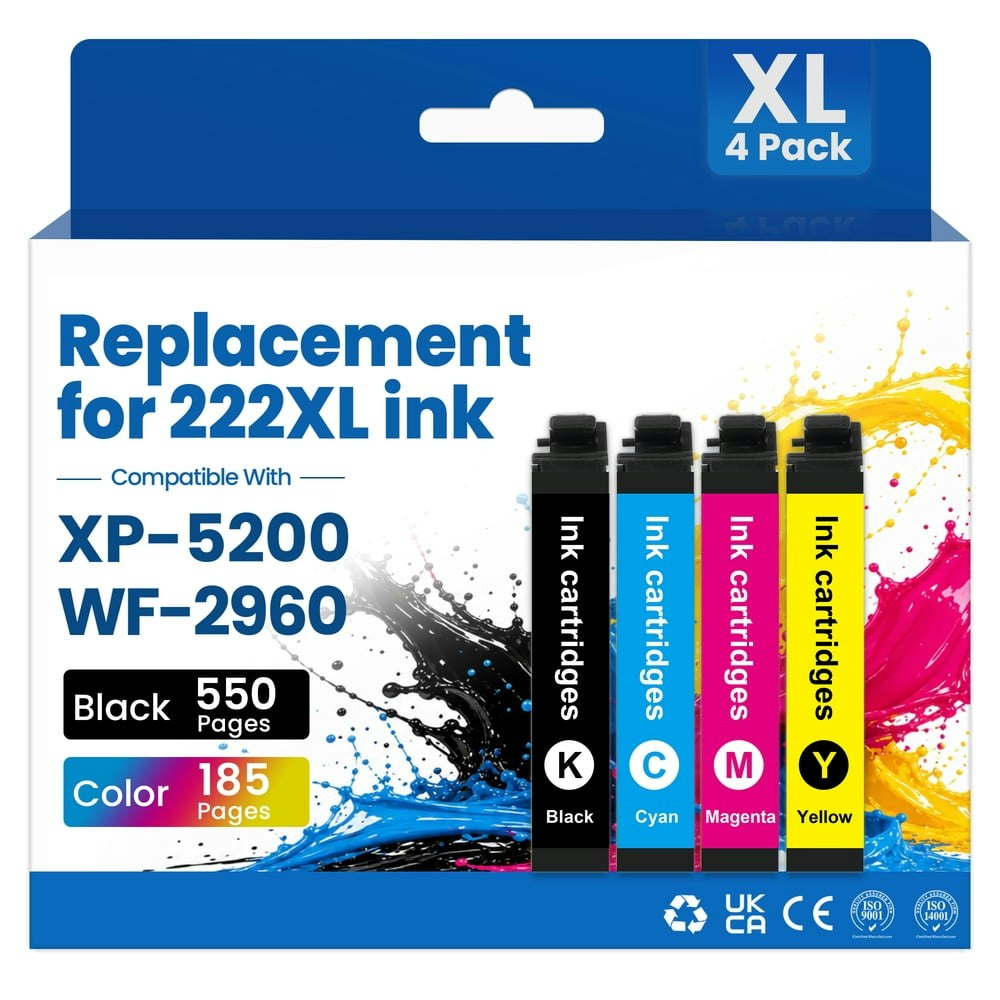 Epson 222XL Ink Cartridge 4-Pack: $21.49