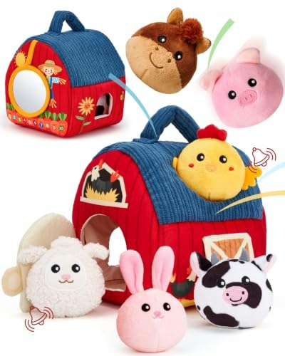 Hahaland Baby Surprise Barn Stuffed Farm Animal Plush Toys: $18.61 Hahaland Baby Surprise Barn Stuffed Farm Animal Plush Toys: $18.61