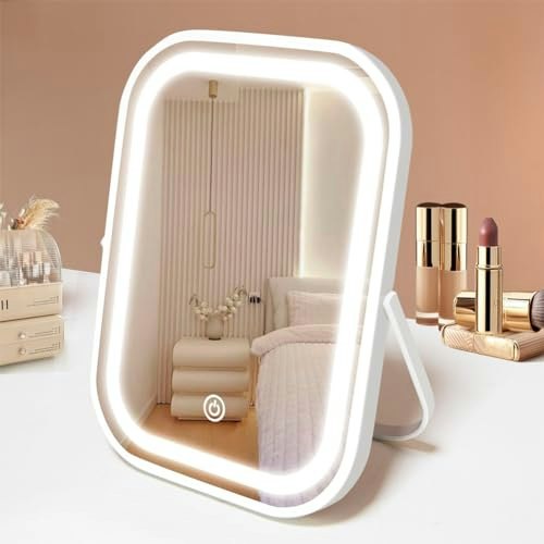Yekkopt Portable LED Travel Vanity Mirror: $9.48 Yekkopt Portable LED Travel Vanity Mirror: $9.48