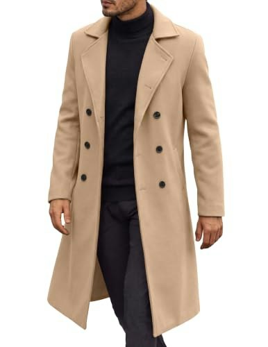 Coofandy Men's Double-Breasted Wool Blend Trench Coat: $51.27 Coofandy Men's Double-Breasted Wool Blend Trench Coat: $51.27