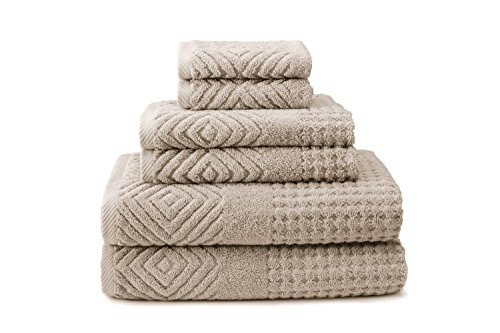 Texere 700 GSM Organic Cotton Diamond Jacquard 6-Piece Towel Set: $77.59 Texere 700 GSM Organic Cotton Diamond Jacquard 6-Piece Towel Set: $77.59