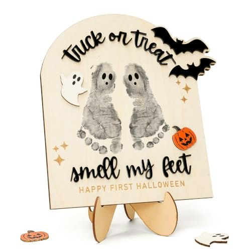 My First Halloween Footprint Keepsake Sign: $9.99