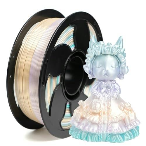 Silk Gradient Rainbow PLA 3D Printer Filament 1kg: $17.58