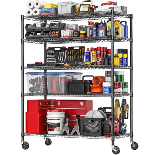 Izeuk 24-inch Depth Heavy-Duty Metal Wire Pantry Shelf: $239.99