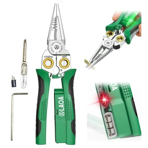 Laoa 8-in-1 Wire Stripper and Voltage Tester: $6.49