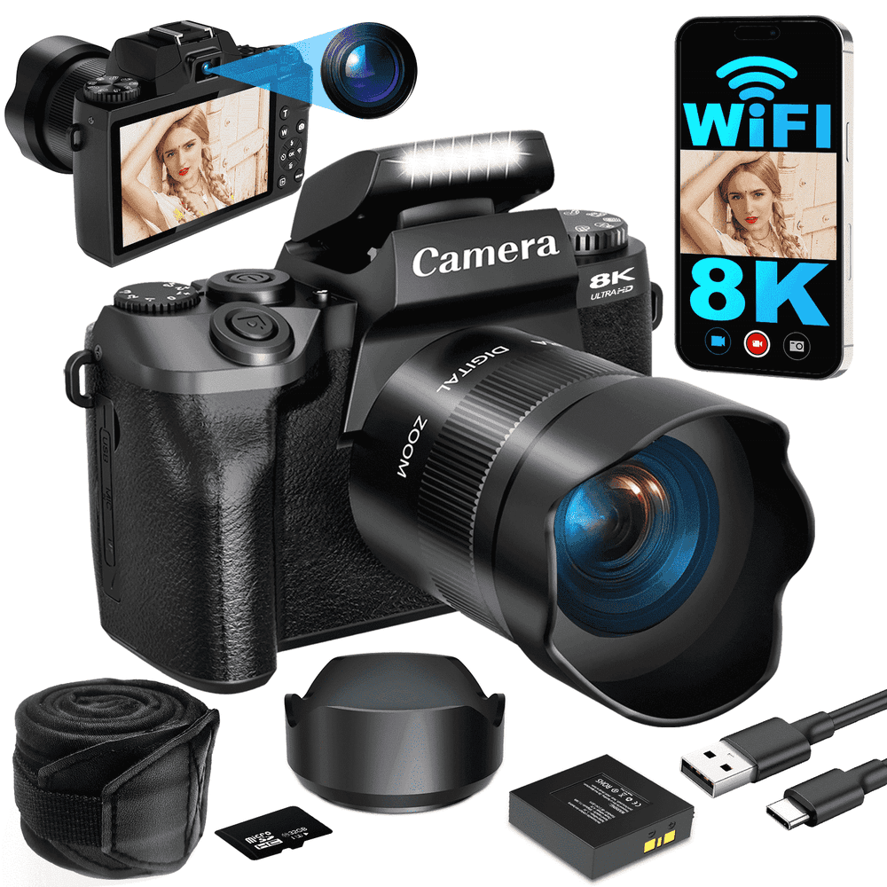 Xlurc 8K 64MP Digital Vlogging Camera: $127.99
