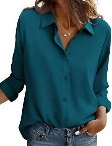 Zeagoo Women's Button-Down Long-Sleeve Work Blouse: $19.99