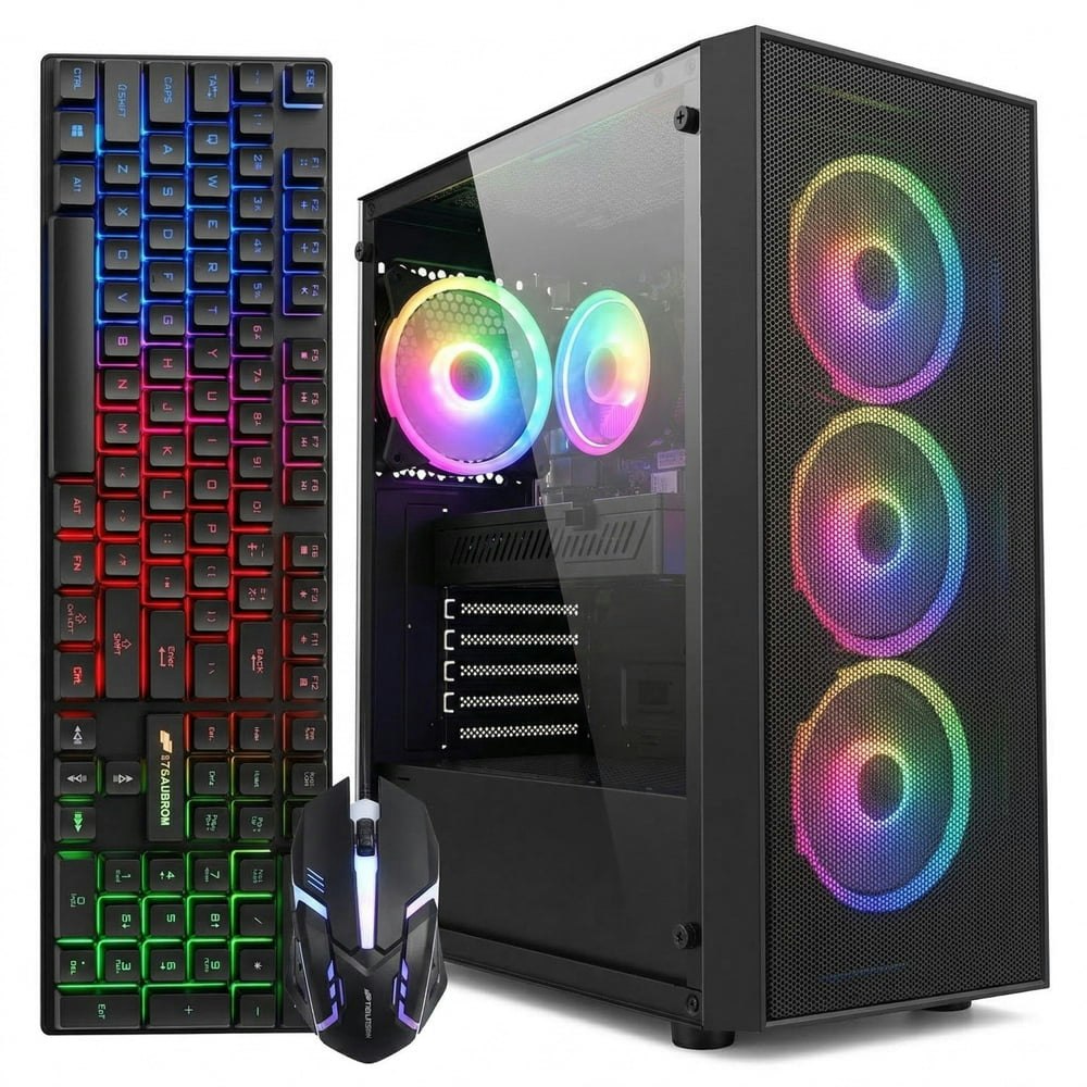 Stgaubron Gaming Desktop Core i7 16GB RAM 1TB SSD RX 580 8GB Windows 11 Home: $593.99
