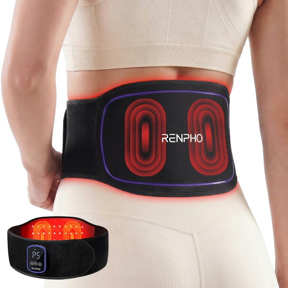 Renpho 3-in-1 Lumbar Massage Belt with Heat and Red Light Therapy: $109.99