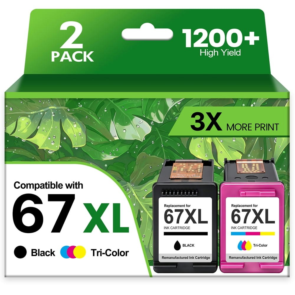 HP 67XL Black and Color Ink Cartridge 2-Pack: $35.59