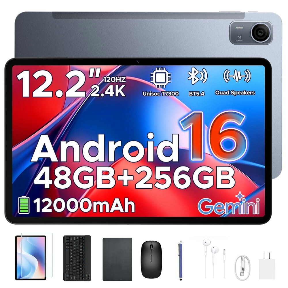 Aorlym P12 Pro 12-inch 256GB Android Tablet with Keyboard and Pen: $199.98