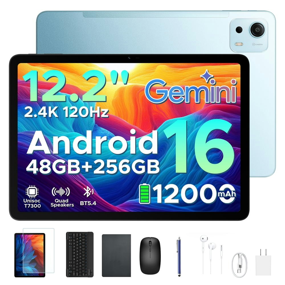 Aorlym P12 Plus 12-inch 256GB Android Tablet with Keyboard and Pen: $208.99