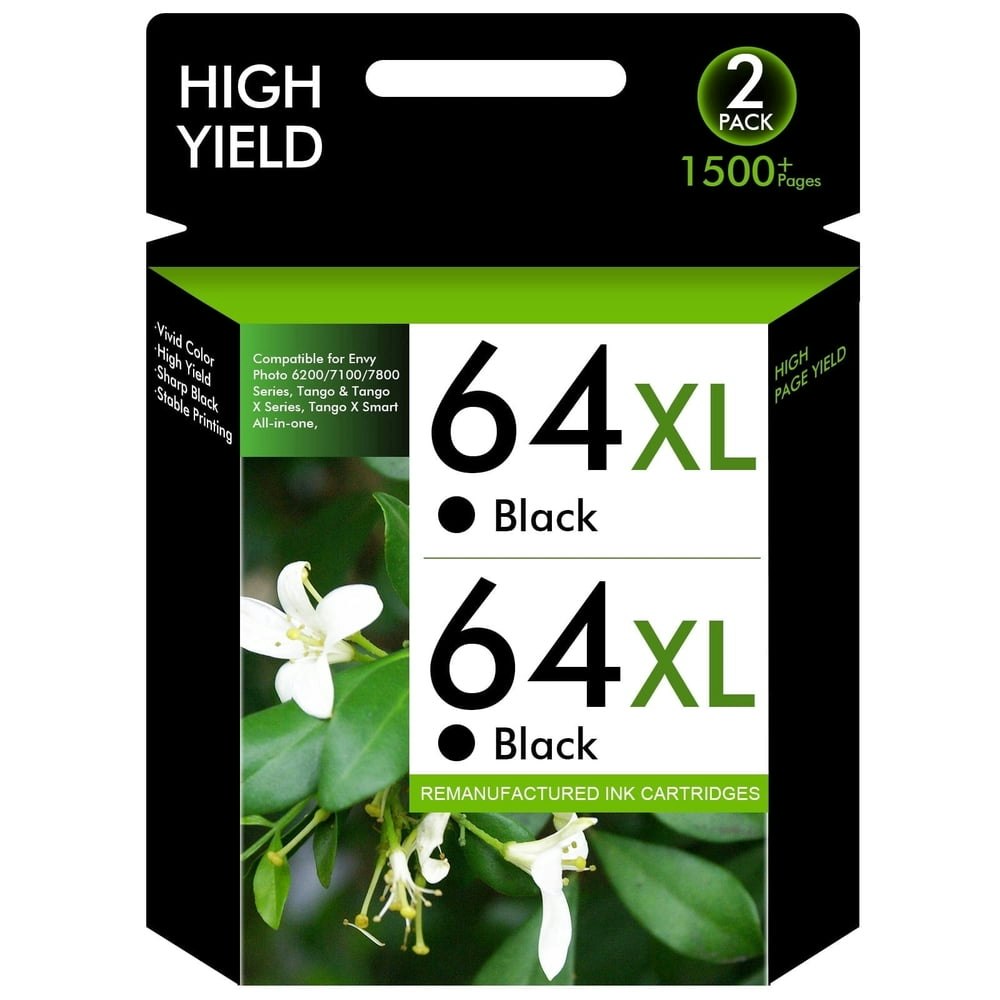64XL Black Ink Cartridge 2-Pack: $29.56