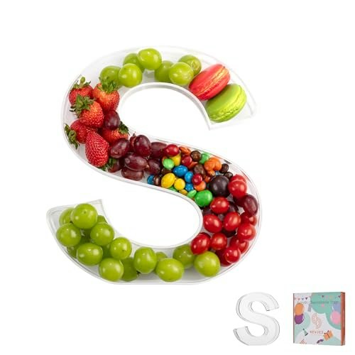 11-Inch Clear Acrylic Letter S Charcuterie Tray: $14.14