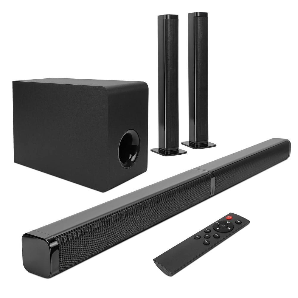80W Sound Bar and Subwoofer Speaker System: $73.89