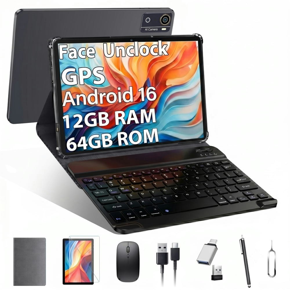 10-inch Android 16 Tablet 12GB RAM 64GB ROM: $89.99