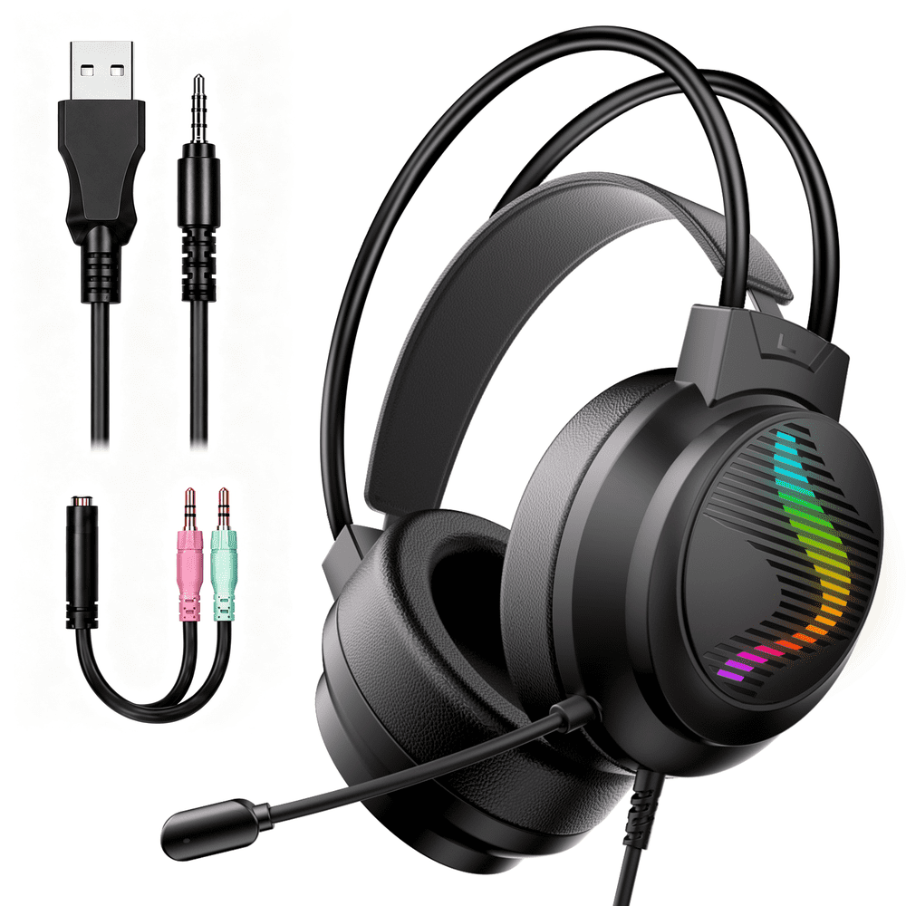 Over-Ear RGB Gaming Headset with Microphone: $26.99 Over-Ear RGB Gaming Headset with Microphone: $26.99