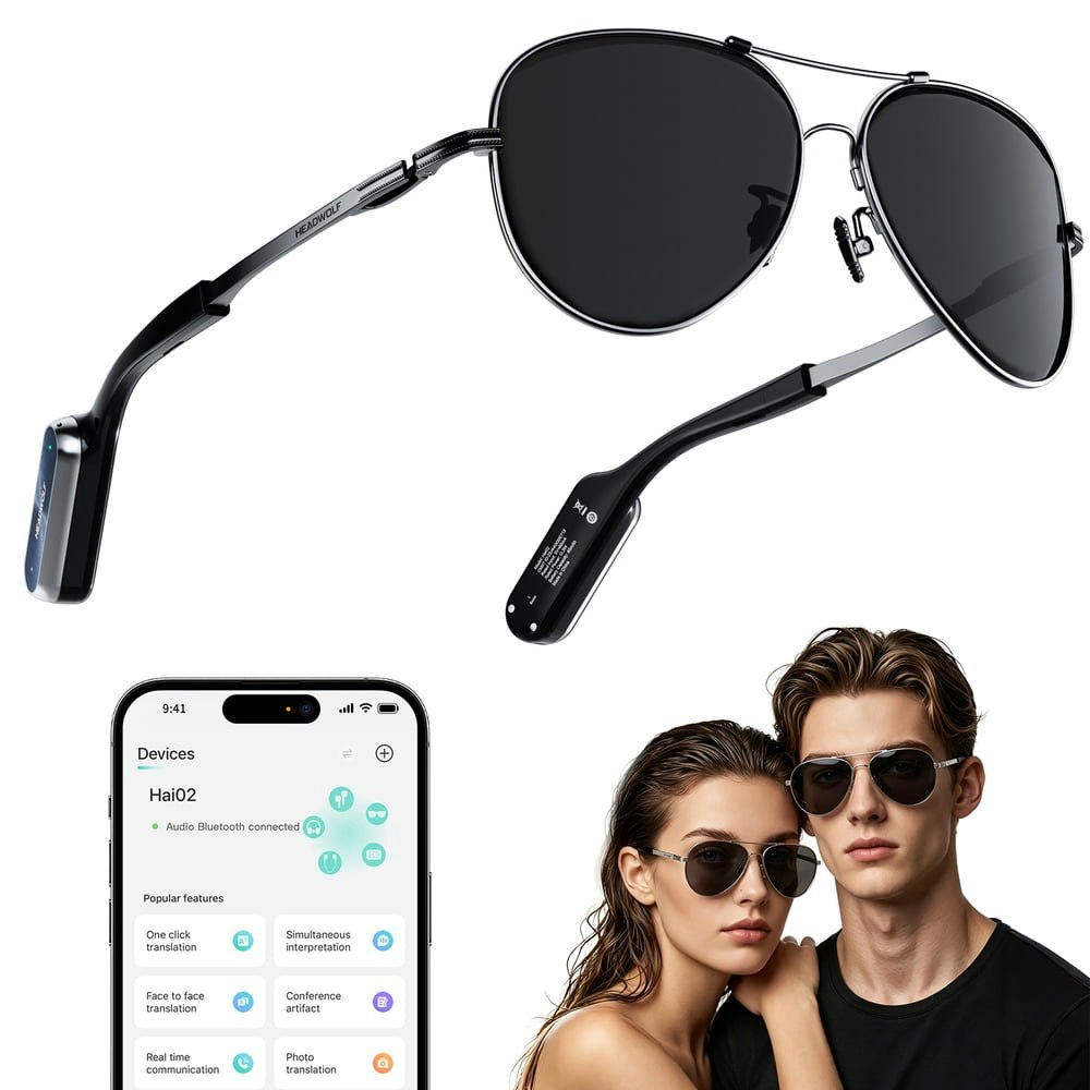 Headwolf AI Smart Audio Glasses: $79.99