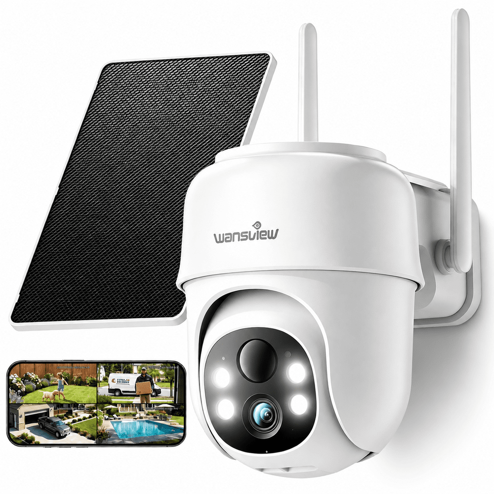 Wansview 2K Solar Wireless Outdoor Security Camera: $37.99