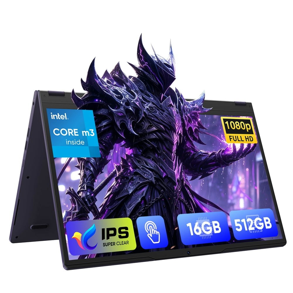 15.6-inch Intel Core i3 16GB RAM 512GB SSD 2-in-1 Touchscreen Laptop: $359.79