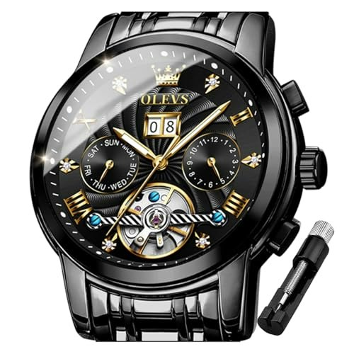 OLEVS Men's Automatic Skeleton Mechanical Watch: $117.60