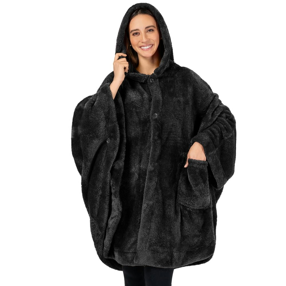 Pavilia Sherpa Fleece Hooded Blanket Poncho: $22.08 Pavilia Sherpa Fleece Hooded Blanket Poncho: $22.08